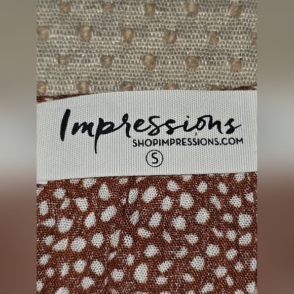 Impressions Women size Sm Baby Doll Dress Cottagecore Flowy Romantic Long Sleeve - Picture 8 of 9